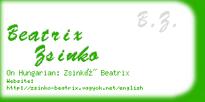 beatrix zsinko business card